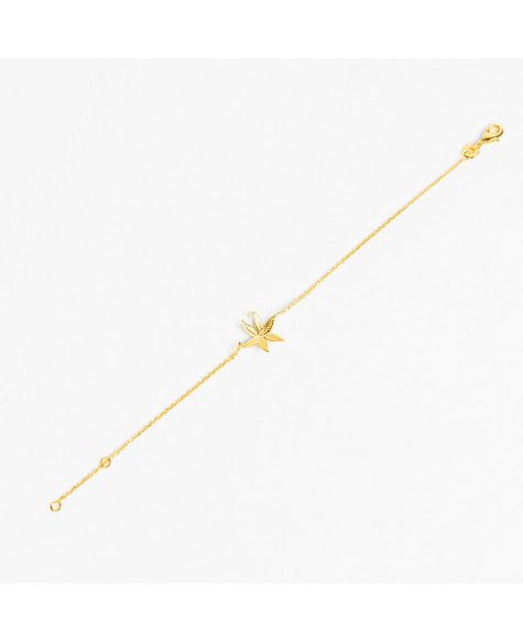 Bracelet en plaqué or fleur d'ylang